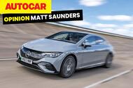 Mercedes EQS road test column