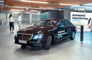 Mercedes S Class Bosch Automated Valet Parking front quarter Mercedes S Class Bosch Automated Valet Parking front quarter
