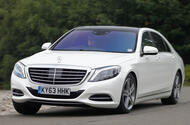 Mercedes S Class front three quarter tracking Mercedes S Class front three quarter tracking