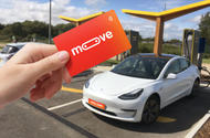 Moove Paua payment card with Tesla Model 3 2022