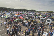 Mustang day crowd