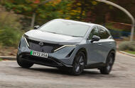 Nissan Ariya 2023 front quarter cornering Nissan Ariya 2023 front quarter cornering