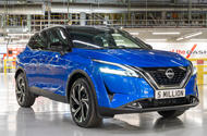 Nissan Qashqai e Power in factory front three quarters
