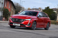 Peugeot 308 SW 2023 front quarter tracking Peugeot 308 SW 2023 front quarter tracking