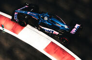 Pierre Gasly driving for Alpine top down Pierre Gasly driving for Alpine top down