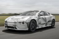 Polestar 5 prototype driving Polestar 5 prototype driving