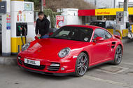 Porsche 911 997 red shell petrol pump