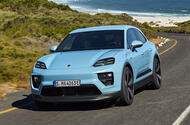 Porsche Macan Electric front quarter tracking