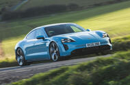 Porsche Taycan 2020 front quarter tracking