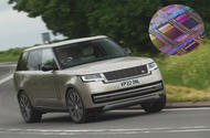 Range Rover 2022 front quarter tracking with semiconductor chip