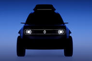 Renault 4 2022 teaser front shadowed Renault 4 2022 teaser front shadowed