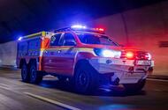 Toyota Hilux firefighting truck front three quarter Toyota Hilux firefighting truck front three quarter