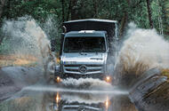 Unimog through pond Unimog through pond