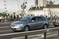 Vauxhall in London traffic London eye