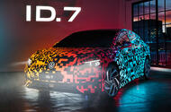 Volkswagen ID 7 camo front quarter static CES 2023 Volkswagen ID 7 camo front quarter static CES 2023