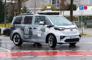Volkswagen ID Buzz Argo AI front quarter turning Volkswagen ID Buzz Argo AI front quarter turning