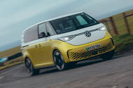 Volkswagen ID Buzz front quarter tracking 2023 Volkswagen ID Buzz front quarter tracking 2023