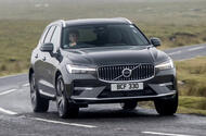 Volvo XC60 PHEV T6 2022 front quarter tracking Volvo XC60 PHEV T6 2022 front quarter tracking