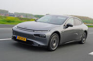 xpeng p7 front quarter driving xpeng p7 front quarter driving