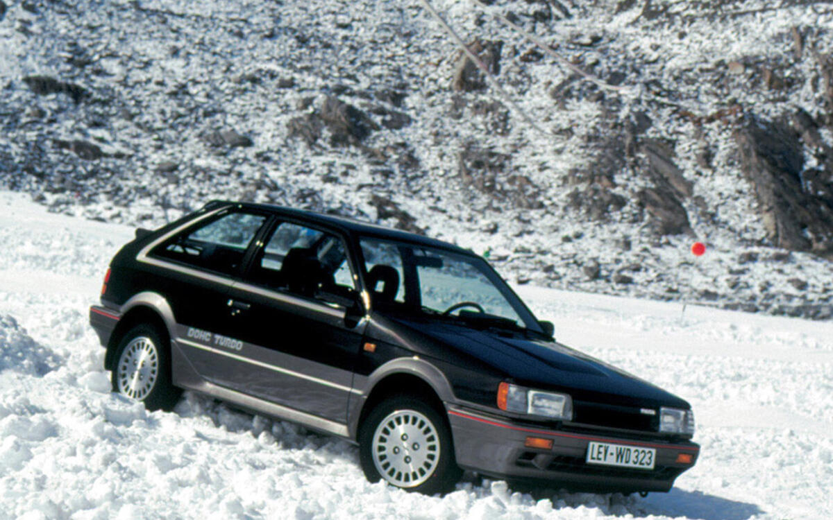 Mazda 323 4x4 turbo (from £5000)