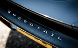 McLaren Speedtail 2020 UK first drive review - rear badge