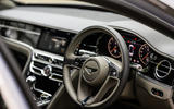 Bentley Flying Spur 2020 road test review - steering wheel