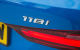 BMW 1 Series 118i 2019 road test review - rear badge