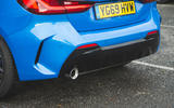 BMW 1 Series 118i 2019 road test review - rear bumper