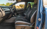 Ford Ranger Raptor 2019 road test review - front seats