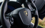 Lamborghini Aventador SVJ 2019 road test review - steering wheel