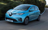 Renault Zoe 2020 road test review - cornering front