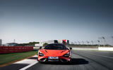 McLaren 765LT 2020 road test review - on the road nose