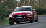 16 Genesis G70 Shooting brake 2021 first drive review on road front