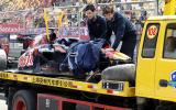 Hamilton fastest; Buemi crashes
