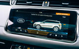 19 Land Rover Range Rover Evoque 2021 road test review off road display