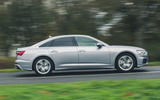 2 Audi A6 TFSIe 2022 road test review side pan