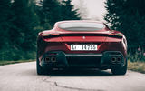 Ferrari Roma 2020 road test review - on the road rear