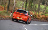 Vauxhall Corsa 2020 road test review - cornering rear
