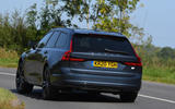 Volvo V90 T6 Recharge PHEV 2020 road test review - on the road rear