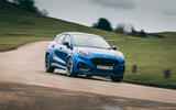 22 Ford Puma ST 2021 road test review cornering front