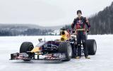 Red Bull F1 car on ice: pics