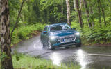 Audi E-tron 55 Quattro 2019 road test review - cornering front