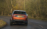 Land Rover Discovery Sport 2020 road test review - cornering rear