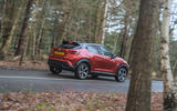 Nissan Juke 2020 road test review - on the road rear 