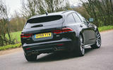 Jaguar XF Sportbrake 2019 road test review - cornering rear