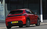 Peugeot e-208 2020 road test review - on the road rear
