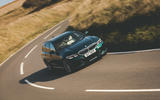 Alpina B3 Touring 2020 road test review - cornering front