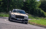 Bentley Flying Spur 2020 road test review - cornering front