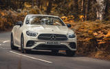 26 Mercedes Benz E Class Cabriolet 2021 road test review cornering front