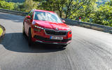 Skoda Kamiq 2019 road test review - cornering front